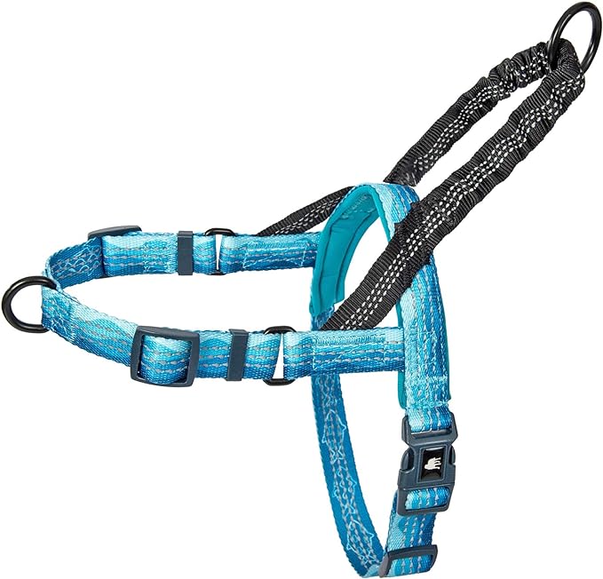 Leashboss No Pull Dog Harness, Easy Walk for Small, Medium, and Large Pets, Reflective with Rear and Front Clip Attachment 